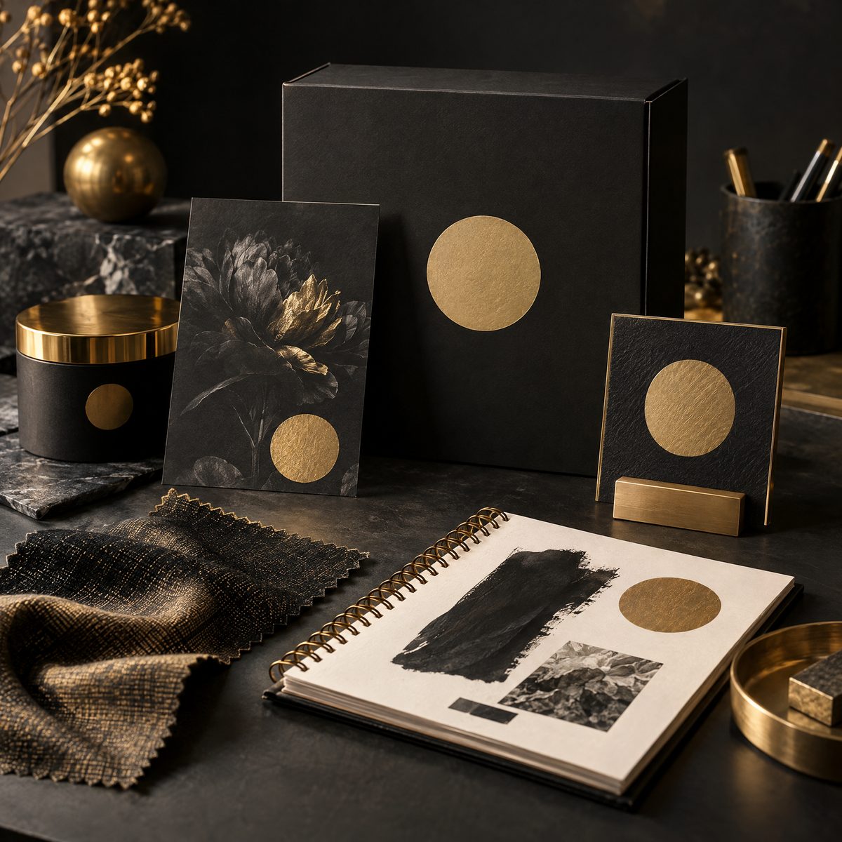 Mockup de materiais para projetos personalizados